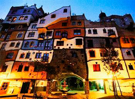  Фридрих Штовассер, отсутствие прямоугольных форм в архитектуре    