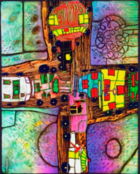  живописные  произведения Хундертвассера    