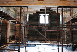  Преображенская церковь из д. Барань, внутренний вид, фото  конца  2012 г  