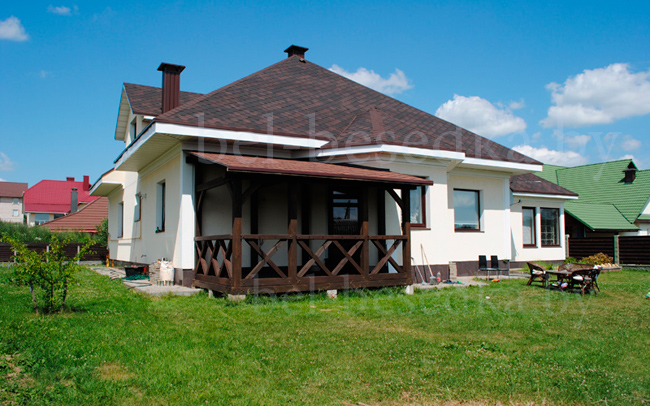   терраса   из  бруса   в  Марьялево 