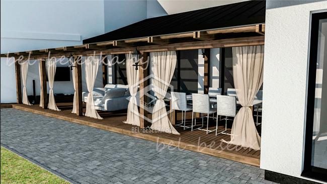 терраса  70м2 из клеенного бруса  