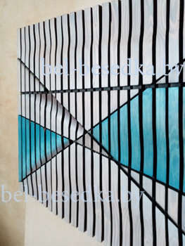  композиция триптих  3D  из лиственницы с обжигом  