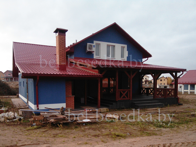 терраса  на комбинированном фундаменте  