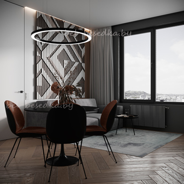  модульная монохромной  композиция с асимметричными модулями 