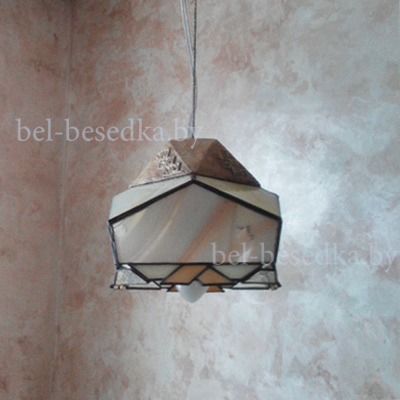   авторский стетильник подвесной  с витражом Тиффани 