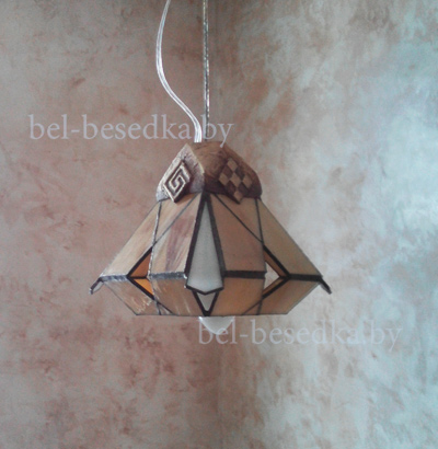   авторский стетильник  витраж + объёмная пластика 