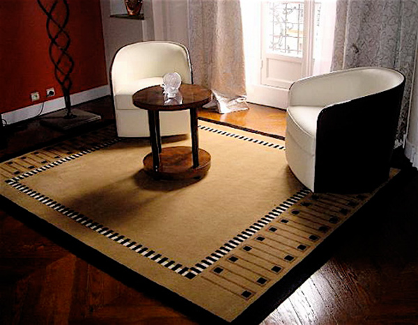   стиль арт-деко, коврик с геометрическим рисунком  